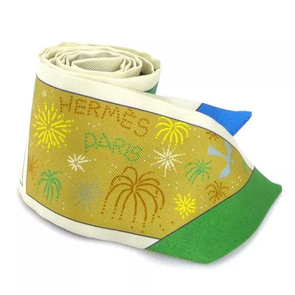 Auth HERMES Twilly Ribbon Scarf Multicolor Silk - 55849g - Picture 1 of 9
